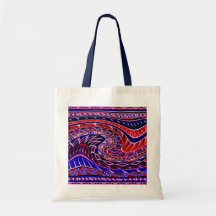 Colorful Geometric Pattern Tote Bags