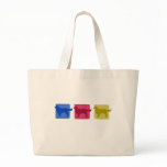 Colorful Golden Retriever Silhouettes Tote Bags