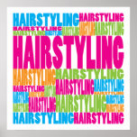 Colorful Hairstyling Print