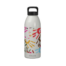 Colorful Hands Drinking Bottle
