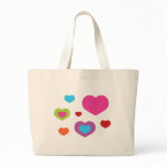 Colorful Hearts Tote Bag