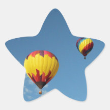 Colorful Hot Air Balloons in the Sky Sticker