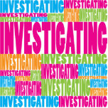 Colorful Investigating Cut Out