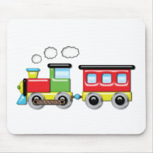 Colorful Kid;s Locomotive & Caboose Mousepad