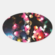 Colorful lantern lights photo art sticker