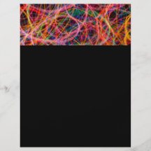 COLORFUL LIGHT LOOPS BLACK BACKGROUND DIGITAL CUSTOM FLYER