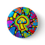 Colorful Magic Mushrooms Pin