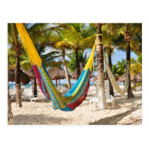 Colorful Mayan Hammock Cozumel Mexico Postcard postcards