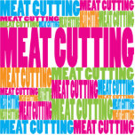 Colorful Meat Cutting Photo Sculpture