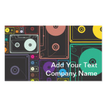Colorful Mix Tapes Business Cards
