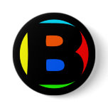 COLORFUL MONOGRAM LETTER B BUTTON