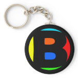 COLORFUL MONOGRAM LETTER B KEY CHAIN