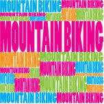 Colorful Mountain Biking Acrylic Cut Out