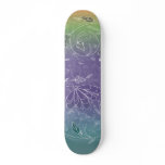 colorful nature love heart vector skate board