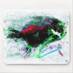 Colorful Negative Image of a Dried fish Mouse Pad