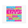 Colorful Newspapers Postcard