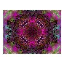 Colorful Ornate Design Post Cards