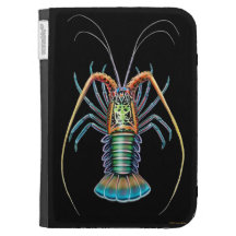 Colorful Painted Spiny Lobster Kindle Case