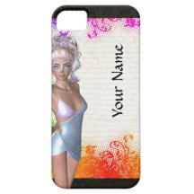 Colorful party girl iPhone 5 case