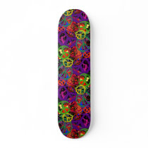COLORFUL PEACE SIGN COLLAGE CUSTOM SKATEBOARD