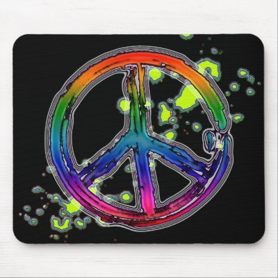 COLORFUL PEACE SIGN by dgpaulart