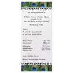Colorful Peacock Feather Wedding Program Custom Rack Cards