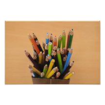 Colorful pencils photo print