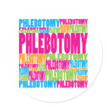 Colorful Phlebotomy Round Sticker