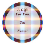 Colorful Plaid Gift Tags Sticker
