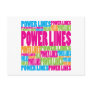 Colorful Power Lines Post Cards