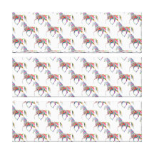 Colorful Rainbow Artistic Horse Pattern Stretched Canvas Prints