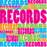 Colorful Records Photo Cutouts