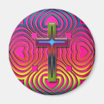 COLORFUL RETRO CROSS MAGNETS