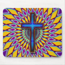 COLORFUL RETRO CROSS MOUSEPAD
