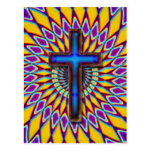 COLORFUL RETRO CROSS POST CARDS