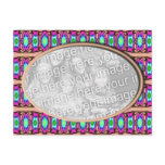 colorful ribbons photoframe postcard