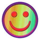 COLORFUL SMILEY FACE STICKER