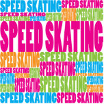 Colorful Speed Skating Cut Outs