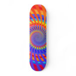 Colorful Spiral Design: Skateboard