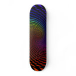 Colorful Spiral Design: Skateboard