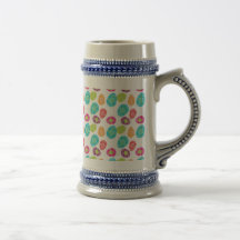 Colorful Spring Easter Eggs Pattern Mugs
