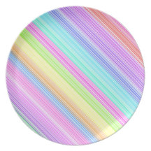 Colorful Stripes Plates