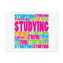 Colorful Studying Postcard