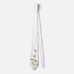 Colorful Summer Bird and Swirls *02 Custom Tie