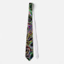 Colorful Swirls on Black Tie