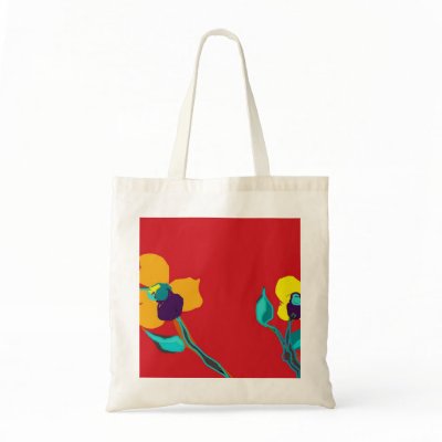 COLORFUL TOTE BAG..FLORAL DESIGN>ORIENTCOURT by orientcourt