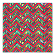 Colorful Trendy Psychedelic Zig Zag Photo