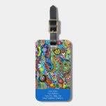 Colorful Tribal Art Luggage Tag - Customize it!