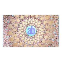 Colorful, Unique and Festive Monogrammed Glitter business cards