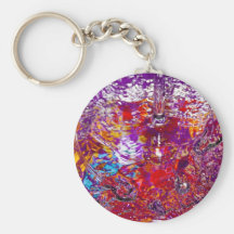 Colorful Waters Abstract Photograph Keychain